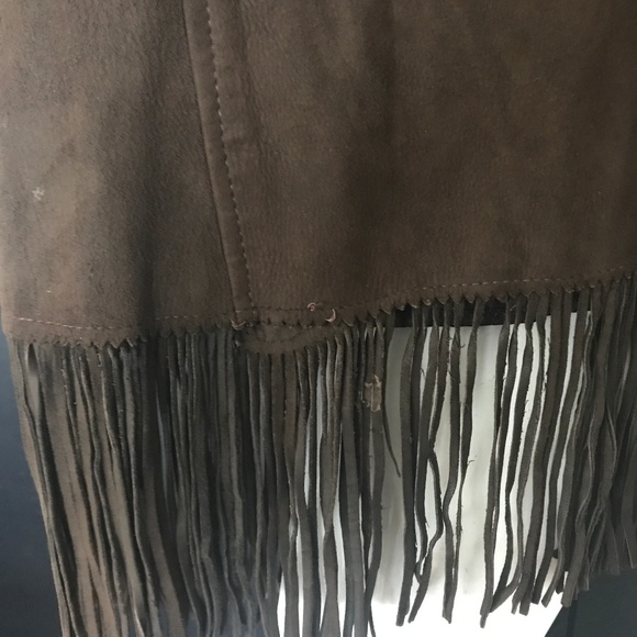 Coachella Leather Fringe Suede Jacket -Vintage - Picture 6 of 8